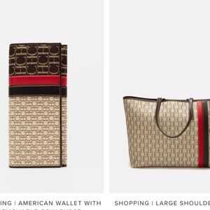 Chic Large Shoulder Bag Carolina Herrera and Wallet Carolina Herrera New